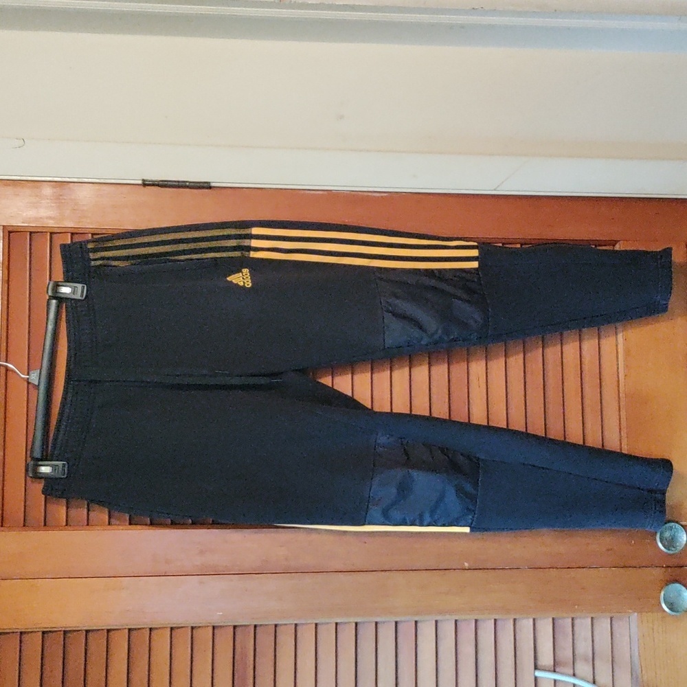adidas Black and Yellow Sweatpants